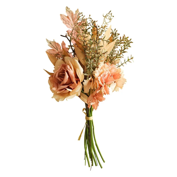 High-End Maxbell Romantic Artificial Flowers Bouquet Arrangement for Wedding Kitchen Pink Secure