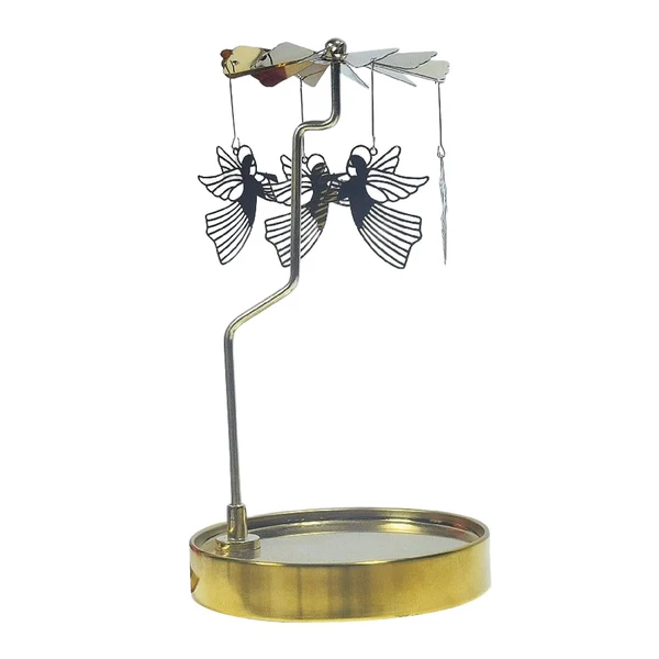 Traditional Maxbell Rotating Candle Holder Angel Candlestick Tray Decorative for Party Ornament Genuine