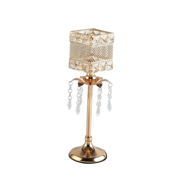 Elite Maxbell Crystal Candle Holder Candle Stand for Birthday Party Living Room 36cm H Verified