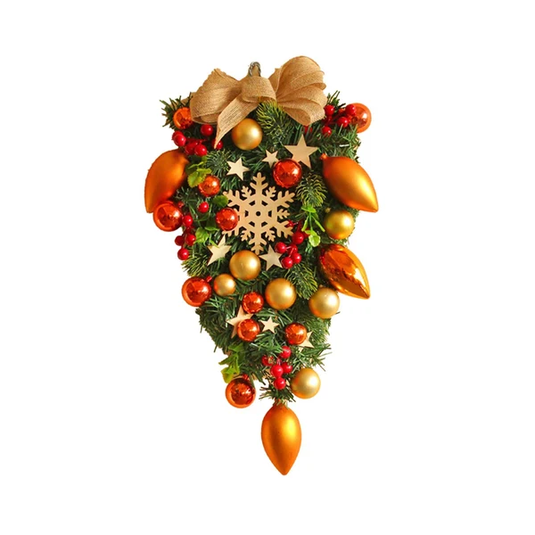 High-End Maxbell Vivid Christmas Tree Wreath Decorative Ball Colorful Hanging Garland Yellow Exceptional