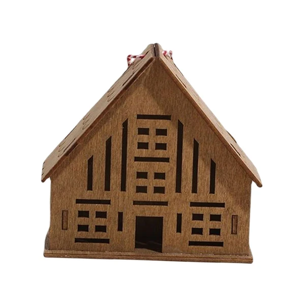 Modern Maxbell Christmas Wooden House Cabin Handicrafts Pendant for Festival Decor Trusted