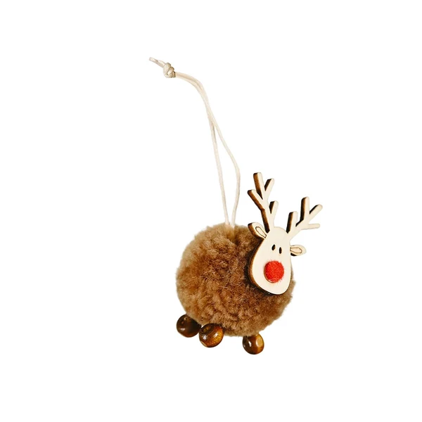 Recyclable Maxbell Christmas Reindeer Figures Decoration Elk Deer Doll for New Year Garden brown Sustainable