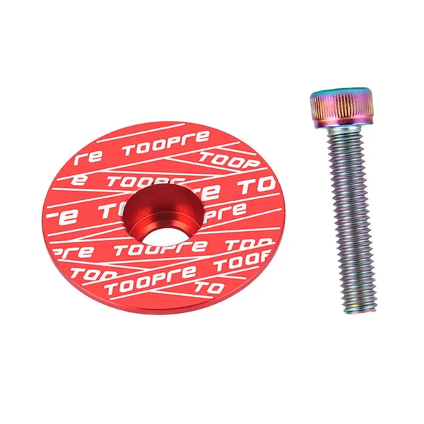 Premium Material Maxbell Aluminum Alloy Bicycle Headset Top Hat Front Fork Cover for Mountain Bikes Red Exceptional
