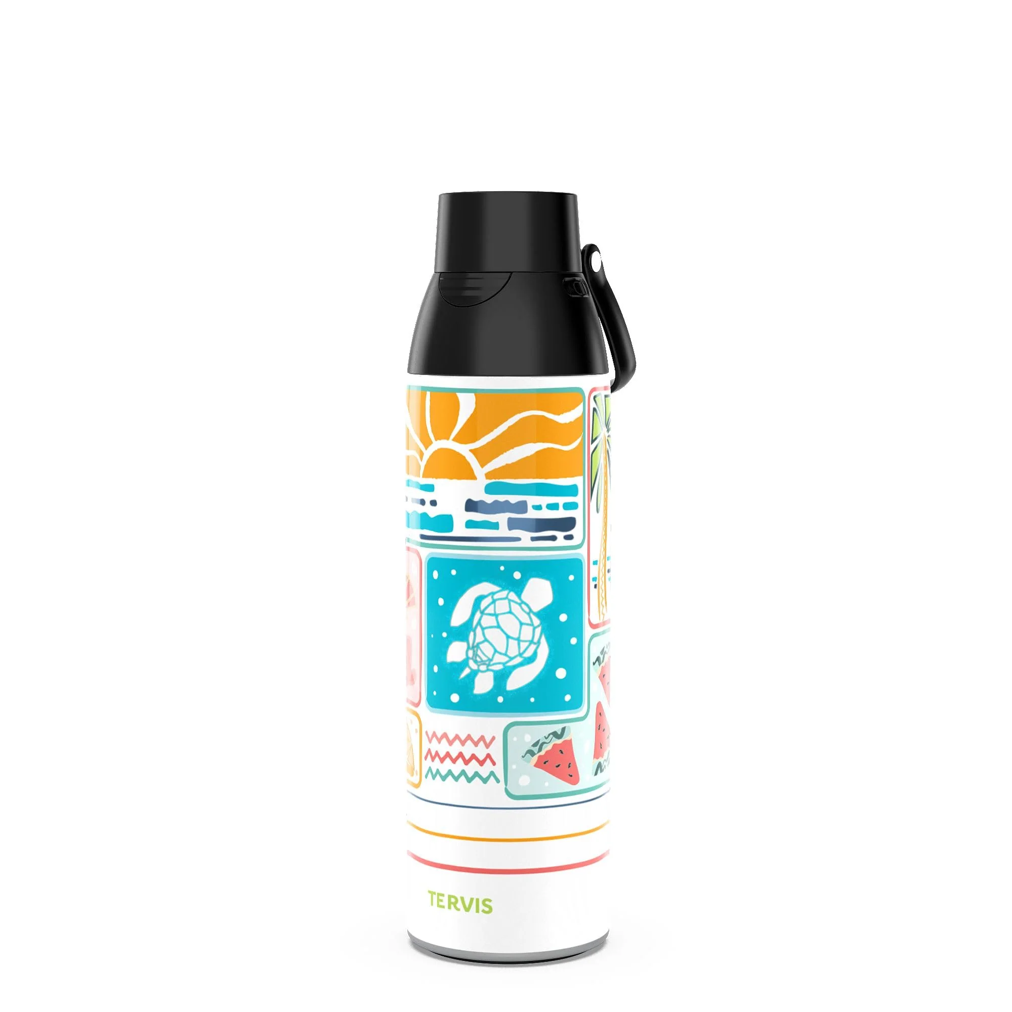 Responsible Tervis Venture Water Bottle Beach Burst Triple Walled Insulated Tumbler Travel Cup Keeps Drinks Cold Hot 26oz Stainless Steel Flexible
