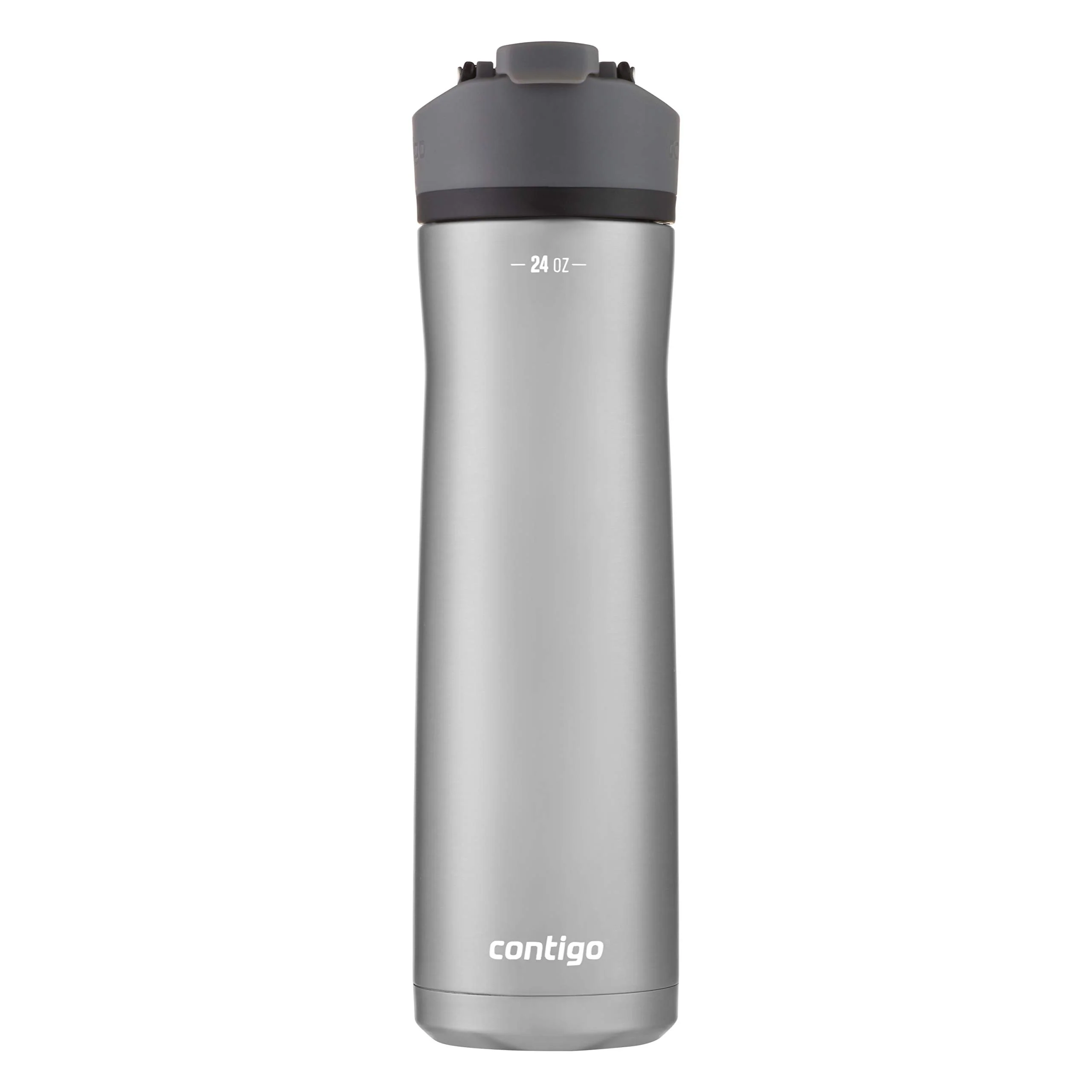 Smart Contigo Cortland Chill 2.0 Vacuum-Insulated Stainless Steel Water Bottle Spill-Proof Sip Technology Interchangeable Lid 24oz Steel Licorice Easy-to-Use
