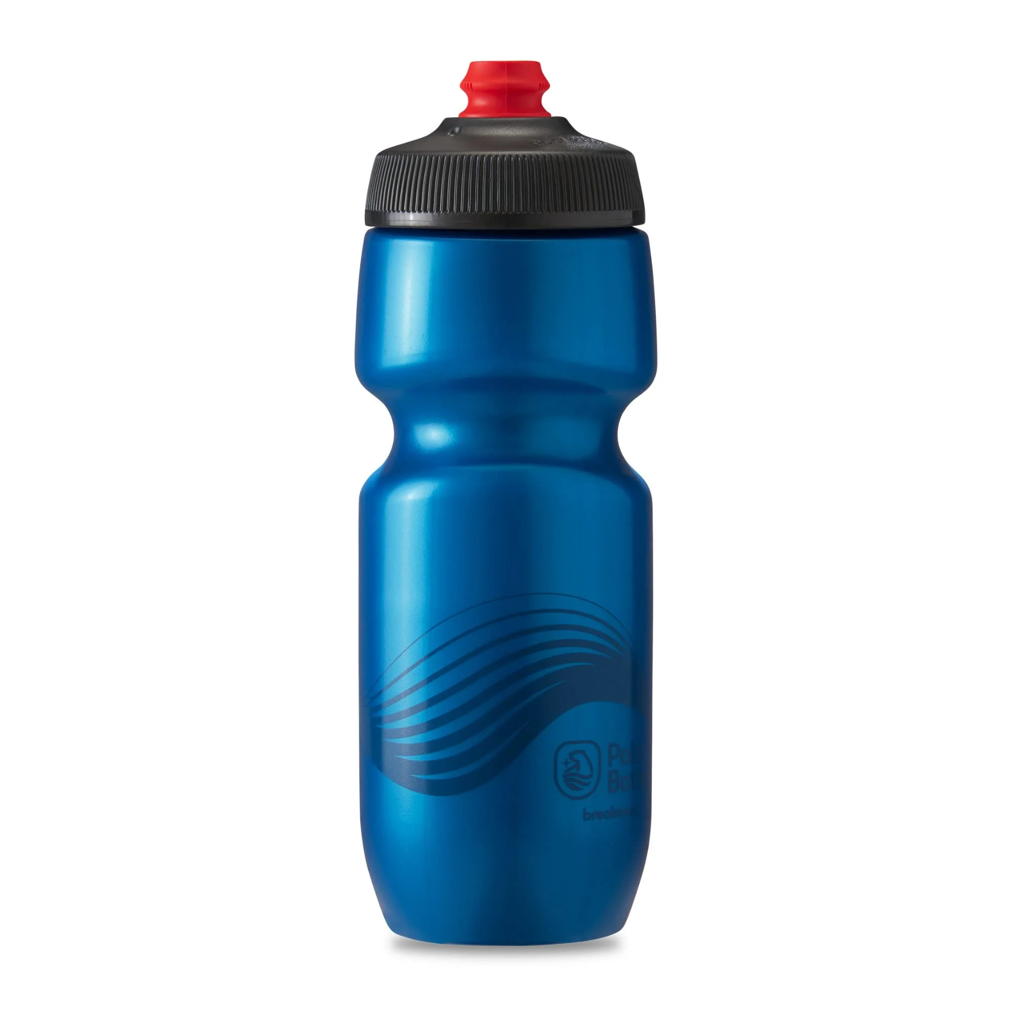 Top-Quality Polar Bottle - Breakaway - 24oz Wave Deep Blue Charcoal - Insulated Water Bottle for Cycling Sports Keeps Water Cooler Longer Fits Most Bike Superior