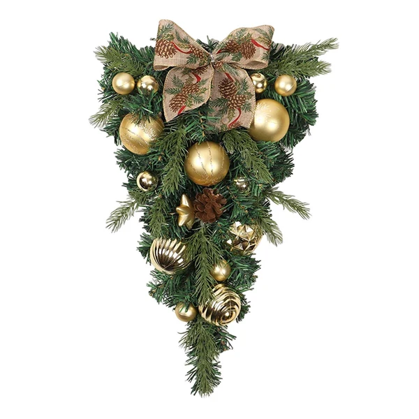 Healthy Maxbell Christmas Teardrop Swag Wall Hanging Door Wreath for Holiday Decoration Recyclable