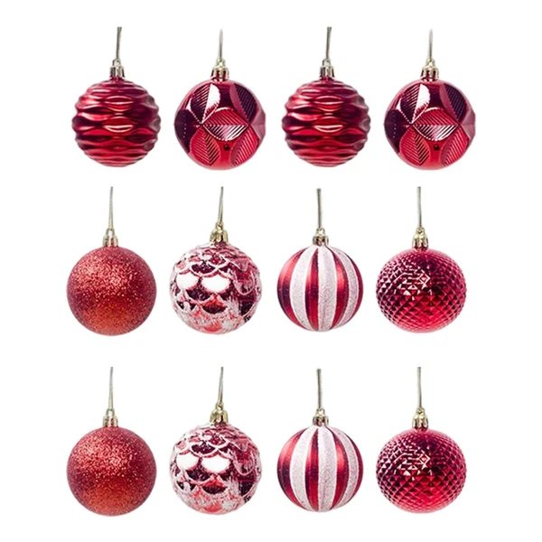 Verified Maxbell 12x Christmas Balls Christmas Decorative Ball for Holiday Party Ornaments Durable