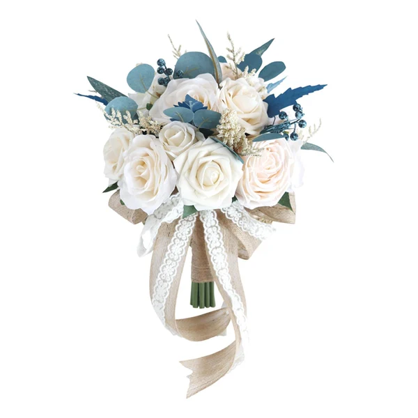 Unique Maxbell Wedding Flowers Bouquet Bridesmaid Flower for Party Anniversary Wedding Natural