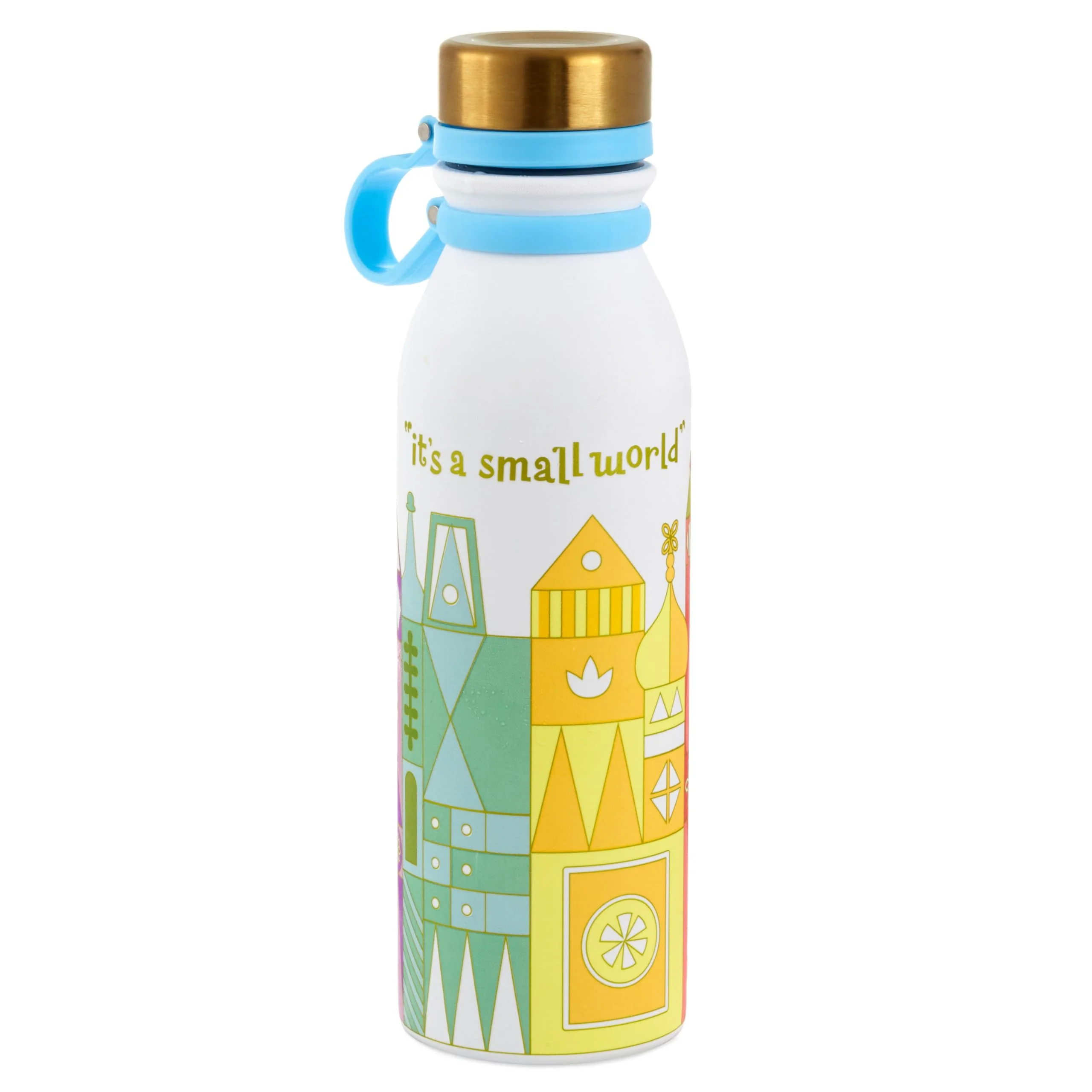 Prestigious Hallmark Disney Color-Changing Water Bottle 30 oz. It's a Small World Gift for Kids Teens Collectors Selected