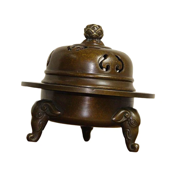 Contemporary Maxbell Retro Incense Burner Decoration Antique Alloy for Desktop Home Ornament Minimalist