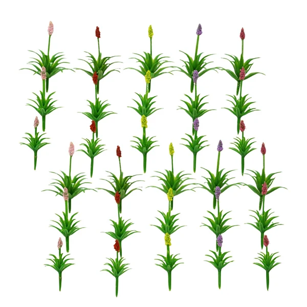 Relaxed Maxbell 30Pcs Grass Tufts Model Flower Model for Miniature Scenery Decor 3.5cm Next-Generation