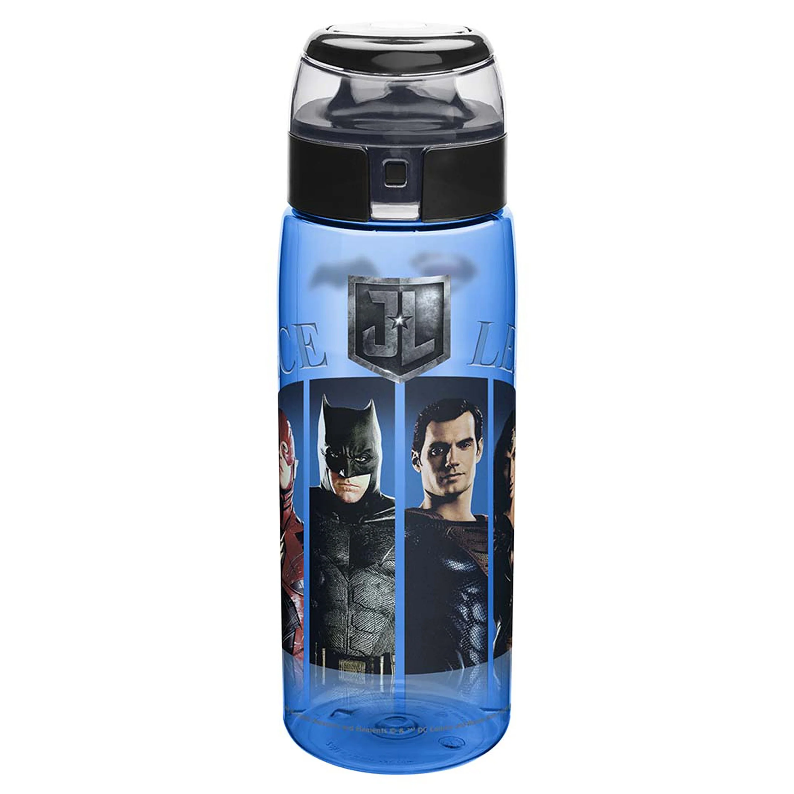 Healthy Zak Designs JLMA-K950 DC Comics Justice League Movie BPA Water Bottle with Loop 25 Ounce Multicolor Single Safe