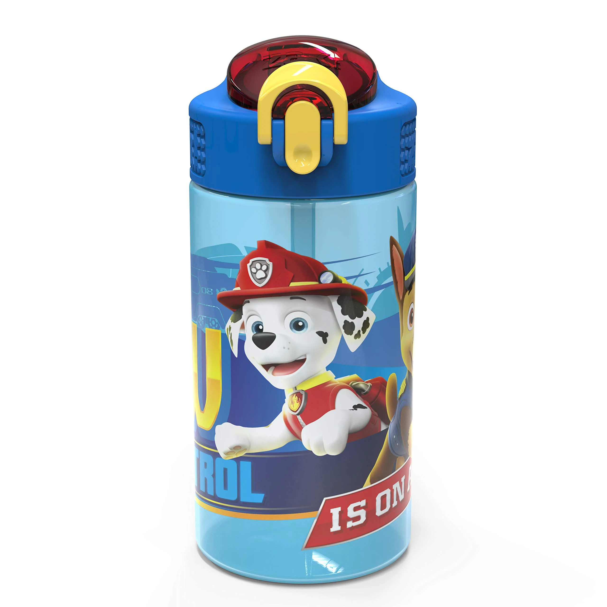 Selected Zak Designs 16oz Kids Durable Plastic Spout Cover and Built-in Carrying Loop Leak-Proof Water Bottle Design for Travel 16 oz Paw Patrol Reliable