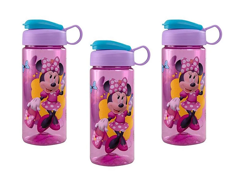 Smart Disney 3-Pack Minnie Mouse 16.5oz Kids Sullivan Sports Water Bottle BPA- Fine