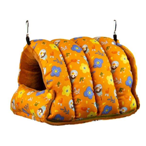 Reusable Maxbell Bird Nest Comfortable Bed Cave Bird Hideaway for Budgie Cockatoo Finches Orange Medium Official