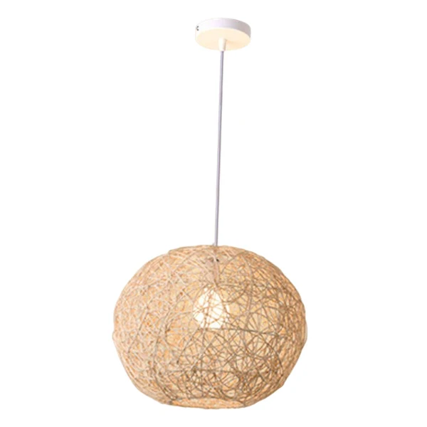 Flexible Maxbell Simple Pendant Light Chandelier Hand Weaved Hanging Decor Loft Teahouse 30cm Safe