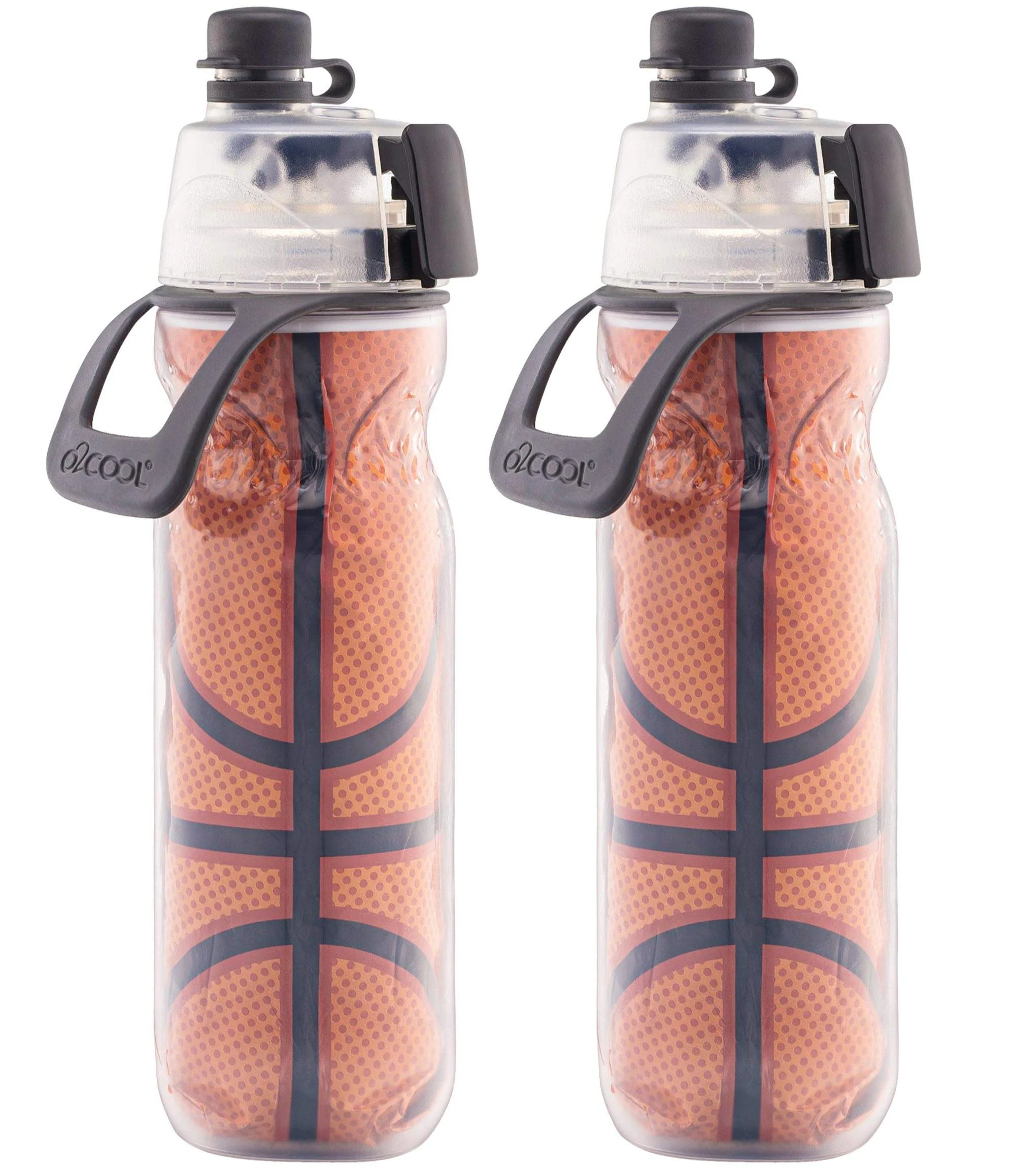 Lightweight O2COOL Mist 'N Sip Misting Water Bottle 2-in-1 Mist And Sip Function With No Leak Pull Top Spout Reusable Sports Water Bottle - 20 oz 2 Pack High-Quality