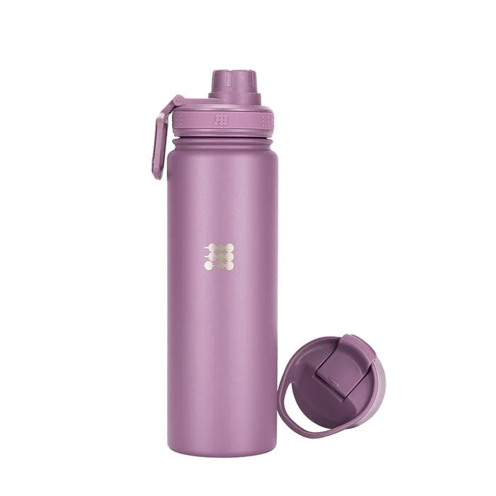 First-Class Cubitt Hydro Bottle 24 oz - Insulated Steel 2 Leak-Proof Lids Cold 24h Hot 12h - Dusty Mauve Enhanced