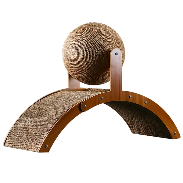 Elegant Maxbell Cat Scratcher Pad Wooden Frame Claws Care Cat Scratching Ball Wear Resistant L Professional