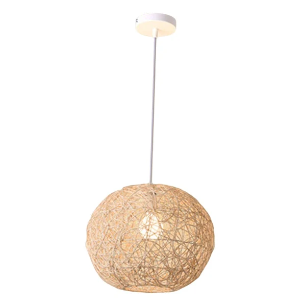 Environmentally Friendly Maxbell Simple Pendant Light Chandelier Hand Weaved Hanging Decor Loft Teahouse 25cm Flexible