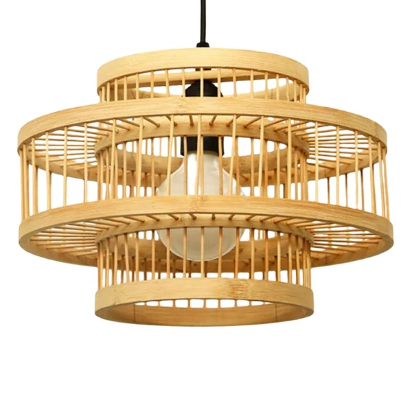 Reliable Maxbell Bamboo Lamp Shade Ceiling Light Cover Chandelier for Dining Room Decor Excellent
