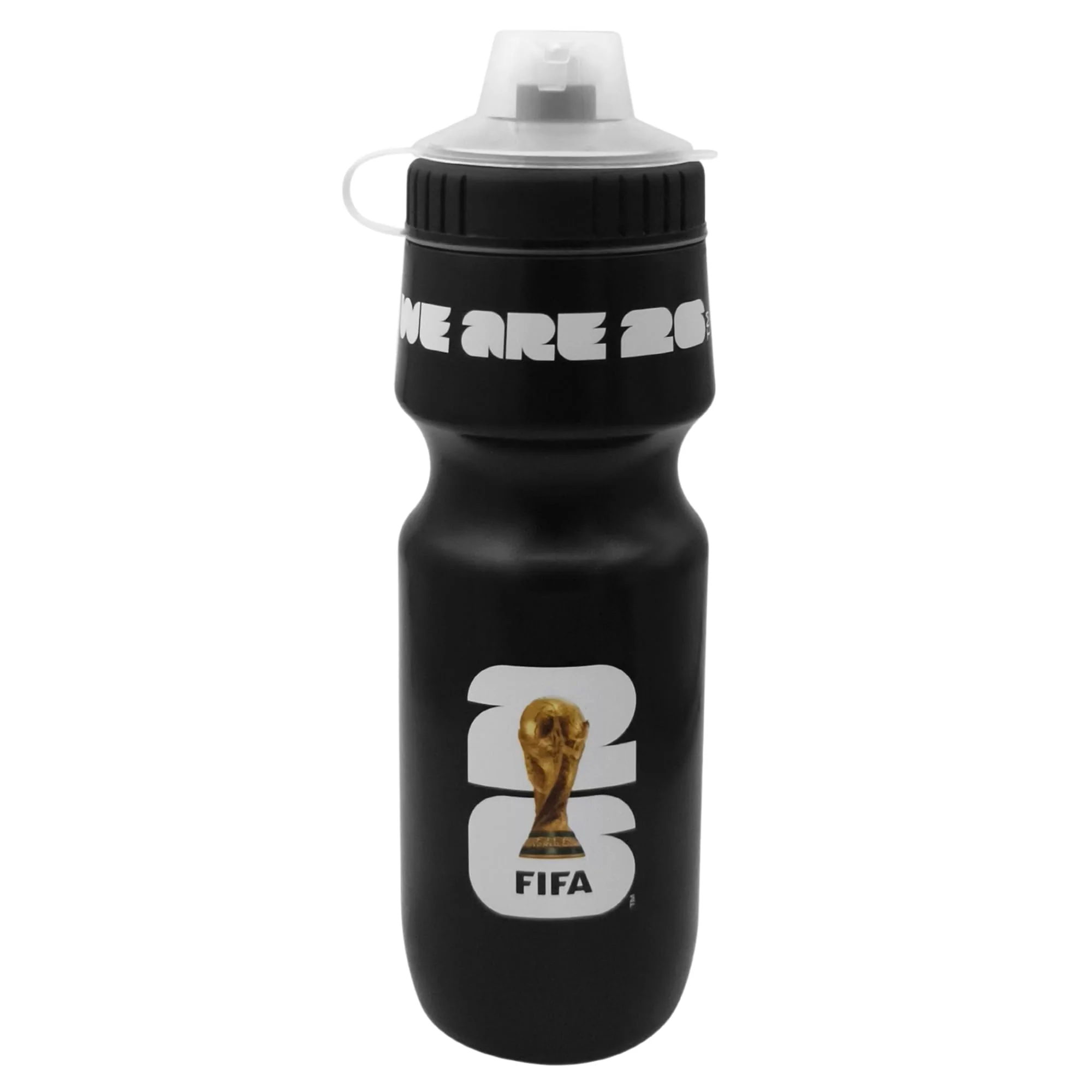 Solid 2026 FIFA World Cup 24oz Refillable Squeeze Water Bottle - BPA- Reusable Dishwasher Safe with Pull-Top Cap - Designed for Everyday Use Durable