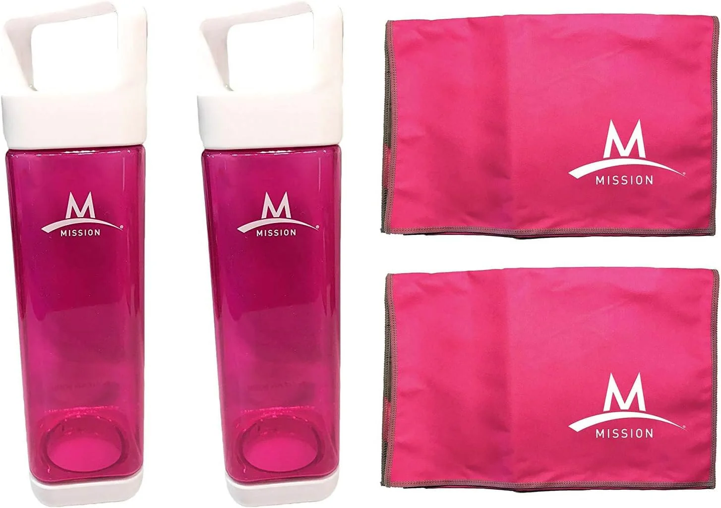 Green MISSION Fuel Cool - Set of 2 Water Bottles Cooling Towels Pink User-Friendly