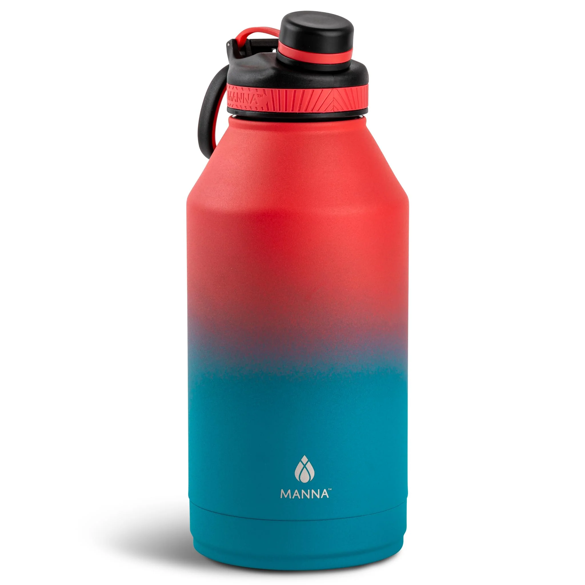 Versatile Manna Saratoga Double-wall Insulated Stainless Steel Bottle - 64 Oz - Blueberry Ombre Functional