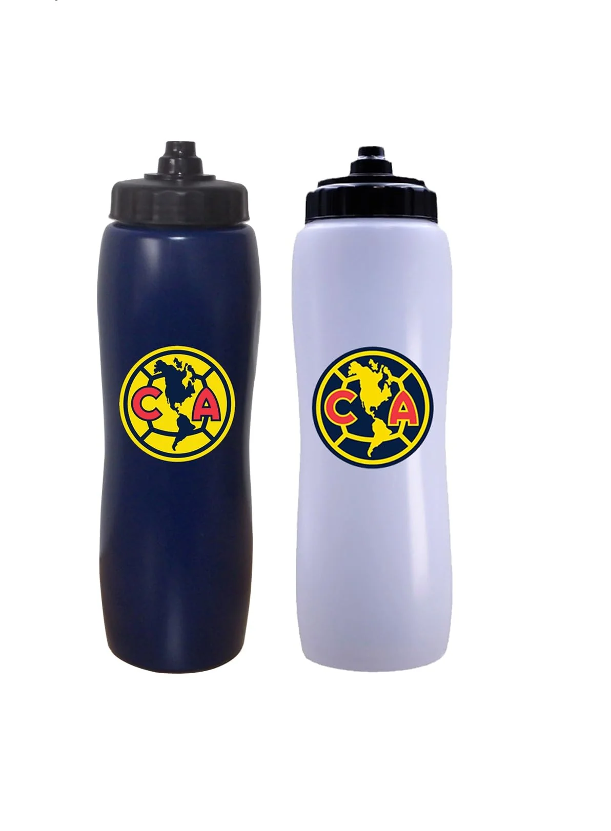 Lightweight Simran International Club America de La Liga MX 2-Pack Squeeze Water Bottles 33 oz Modern
