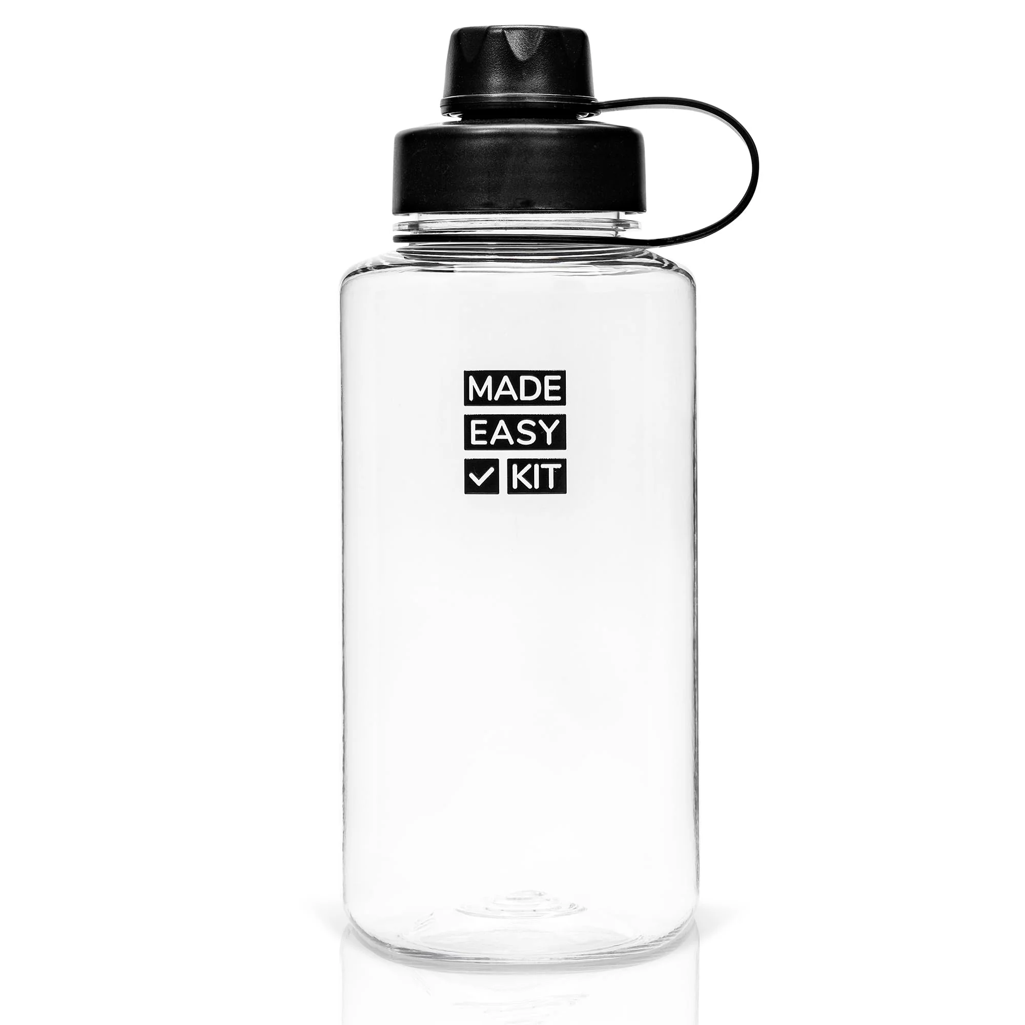Green Made Easy Kit Tritan Plastic Water Bottle - Lid Wide and Narrow Mouth Openings - BPA Water Bottle Dishwasher Safe Large 32oz Authentic