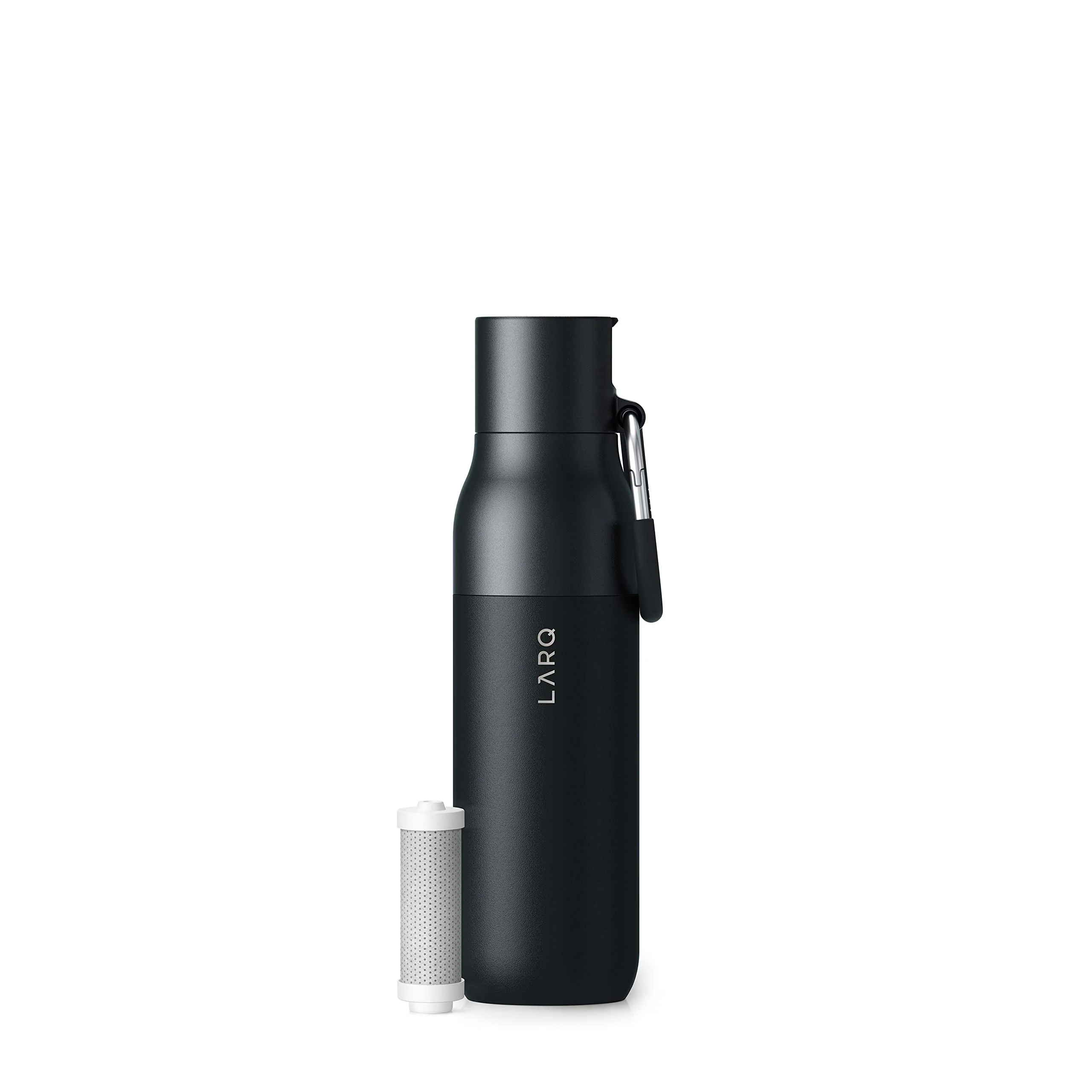 Original Design LARQ Bottle Filtered - Insulated Stainless Steel Water Bottle BPA with Nano Zero technology and long-lasting filters Obsidian Black 17oz Comfortable