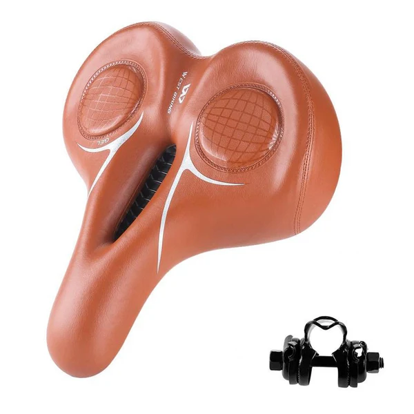 Stylish Maxbell Mountain Bike Seat Cushion Shock Absorbing for Cycling Parts Road Bikes Brown Artisan