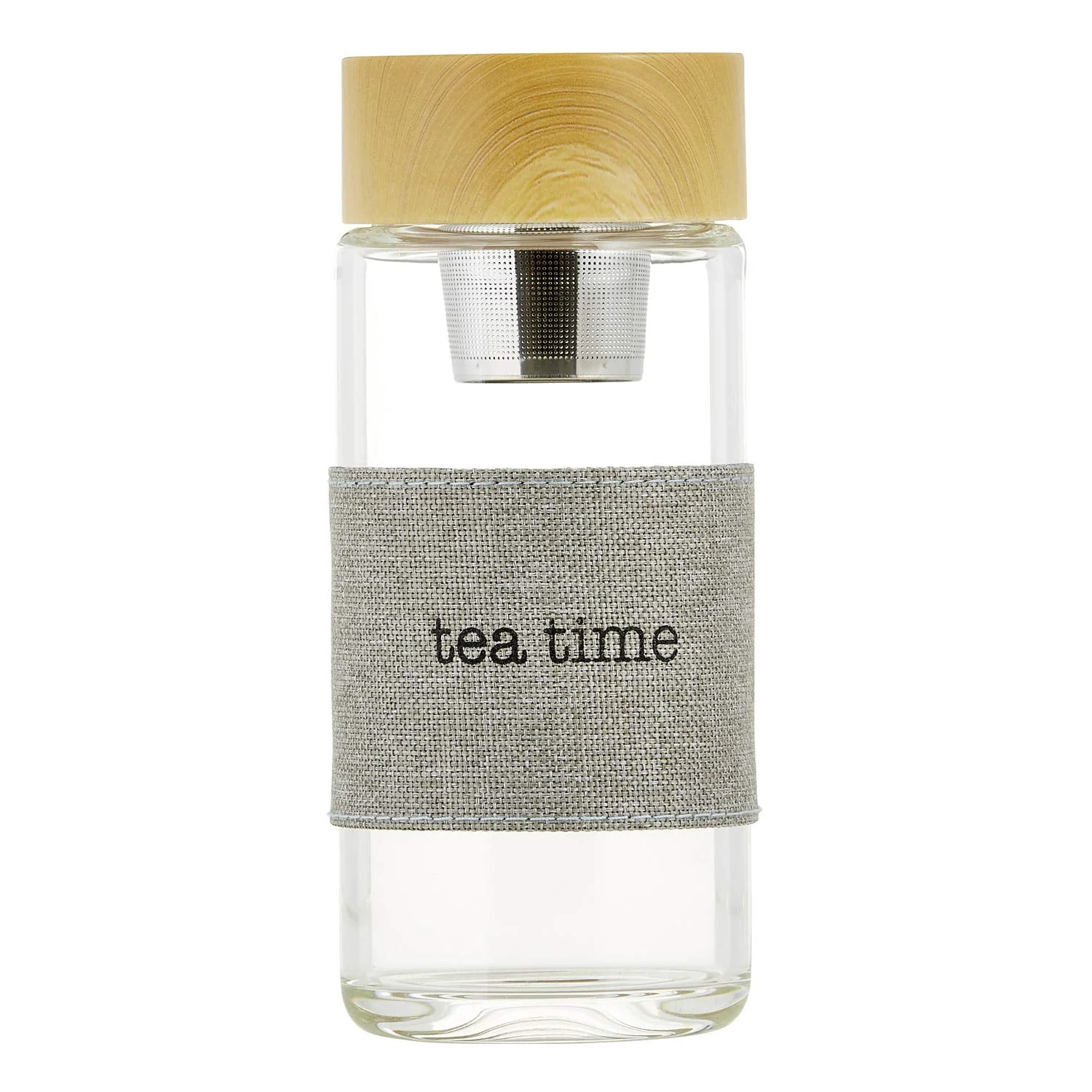 Effective SB Design Studio SIPS F1404 Glass Water Bottle with Built-In Tea Infuser 12-Ounces Tea Time Advanced