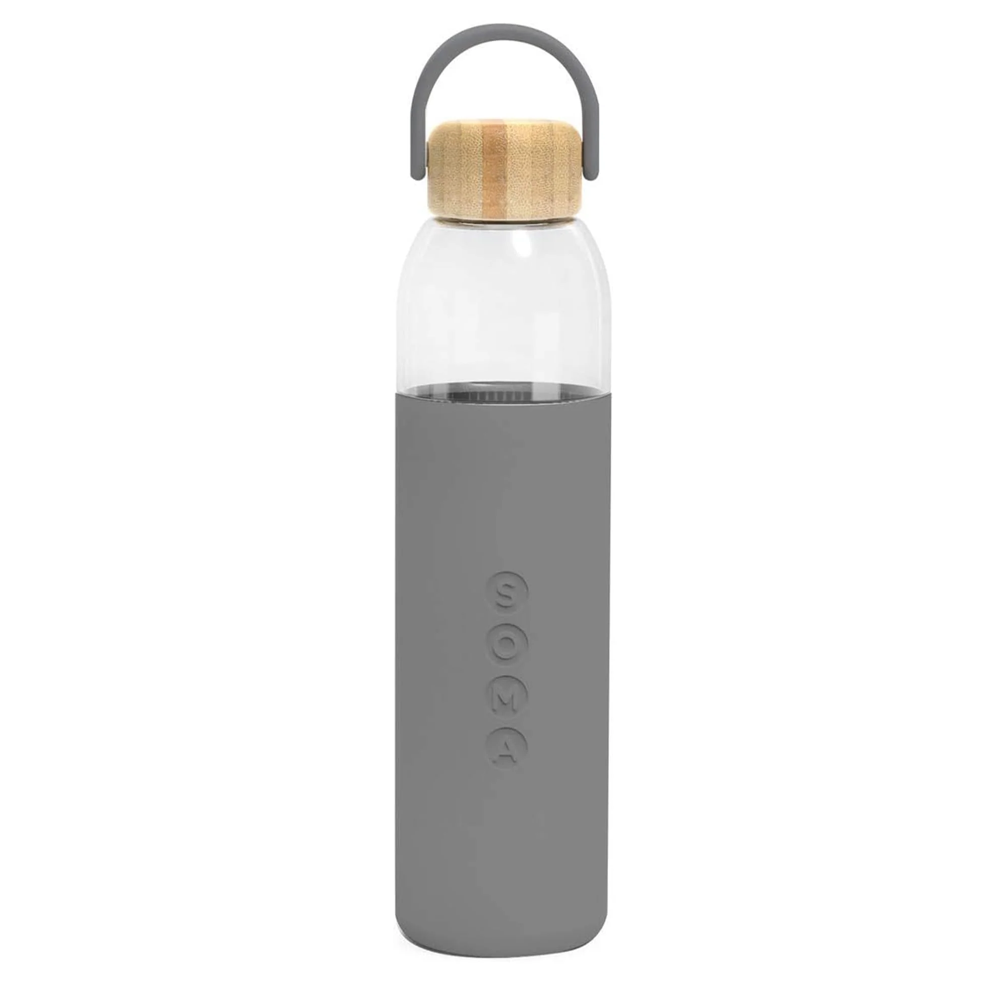 Carefully Designed Full Circle 25 oz. Glass Water Bottle - Gray - DTC Smart
