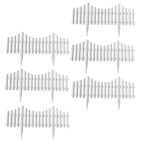 Prestigious Maxbell 6x Garden Fence Border Edging Landscape Border Durable for DIY Decorative White Fashionable