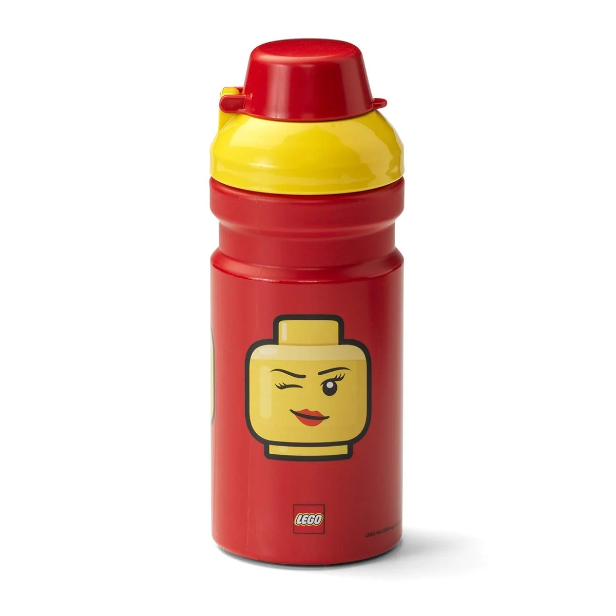 Minimalist Room Copenhagen LEGO Iconic Girl Drinking Bottle - 13 oz - Fun and Practical Kids Water Bottle with Covered Spout Sports Water Bottle Red User-Friendly