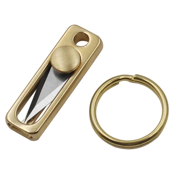 Selected Maxbell Brass Mini Knife with Keychain Hole Package Opener Knife Key Chain Pendant Original