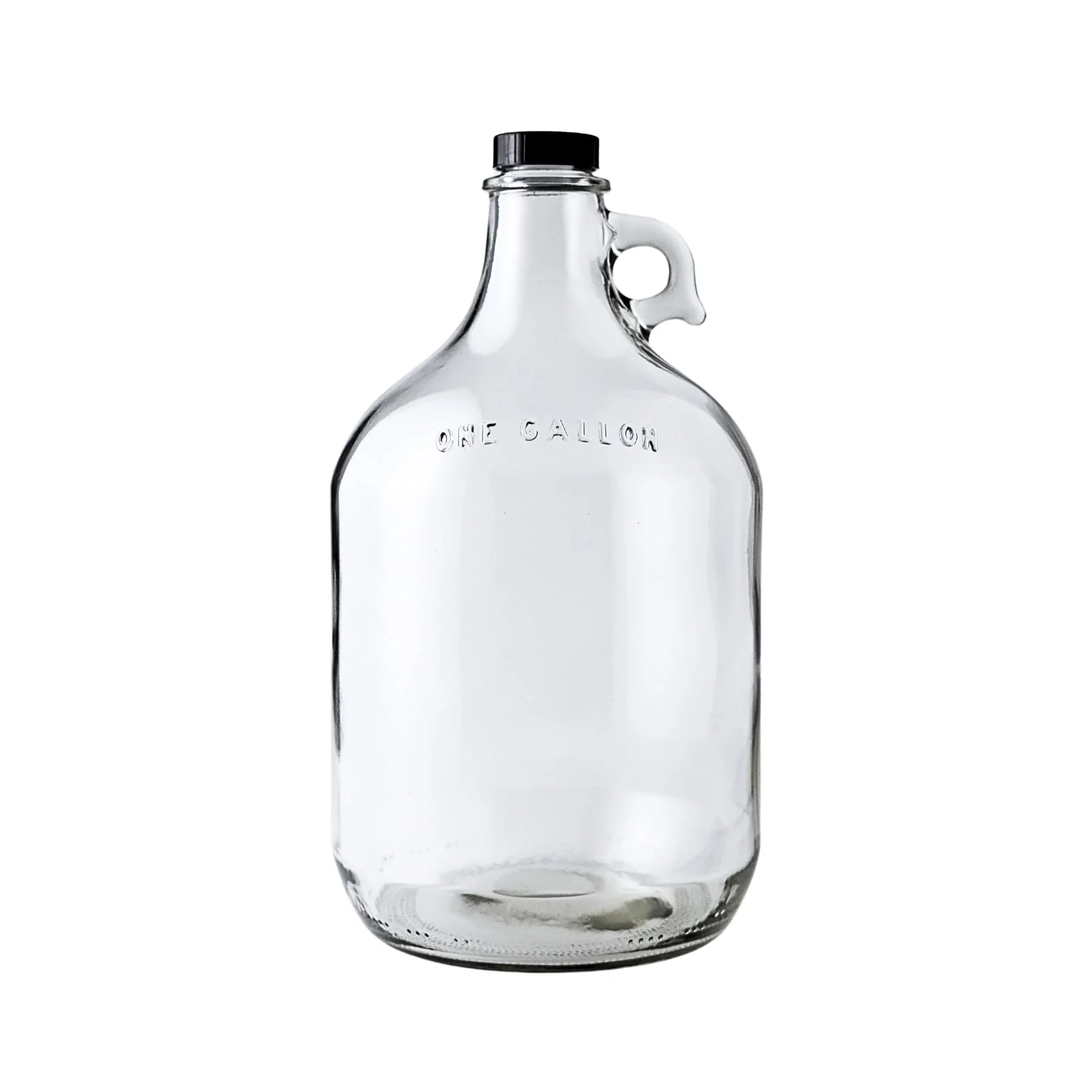 Casual FastRack Glass Water Bottle Includes 38 mm Polyseal Cap 1 gallon Capacity Clear Enhanced