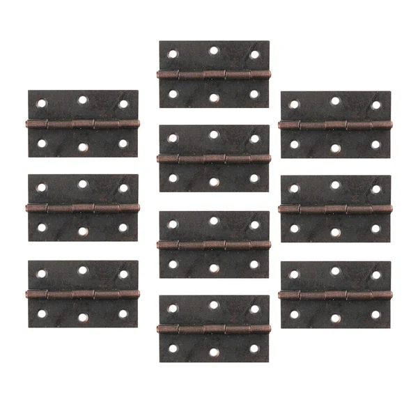 Reliable Maxbell 10Pcs Metal Hinges Closing Hinge Connectors for Closet Cabinet Wooden Box Red Bronze Elegant