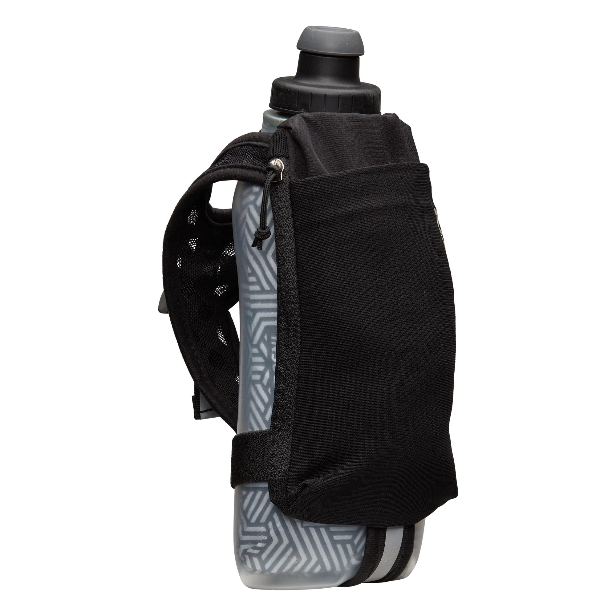 Superior Nathan Insulated Handheld Flask 18oz - Double-Wall Insulation - Ergonomic Grip with Blast Valve Cap - Secure Pockets for Phone Keys - Reflective Trendy