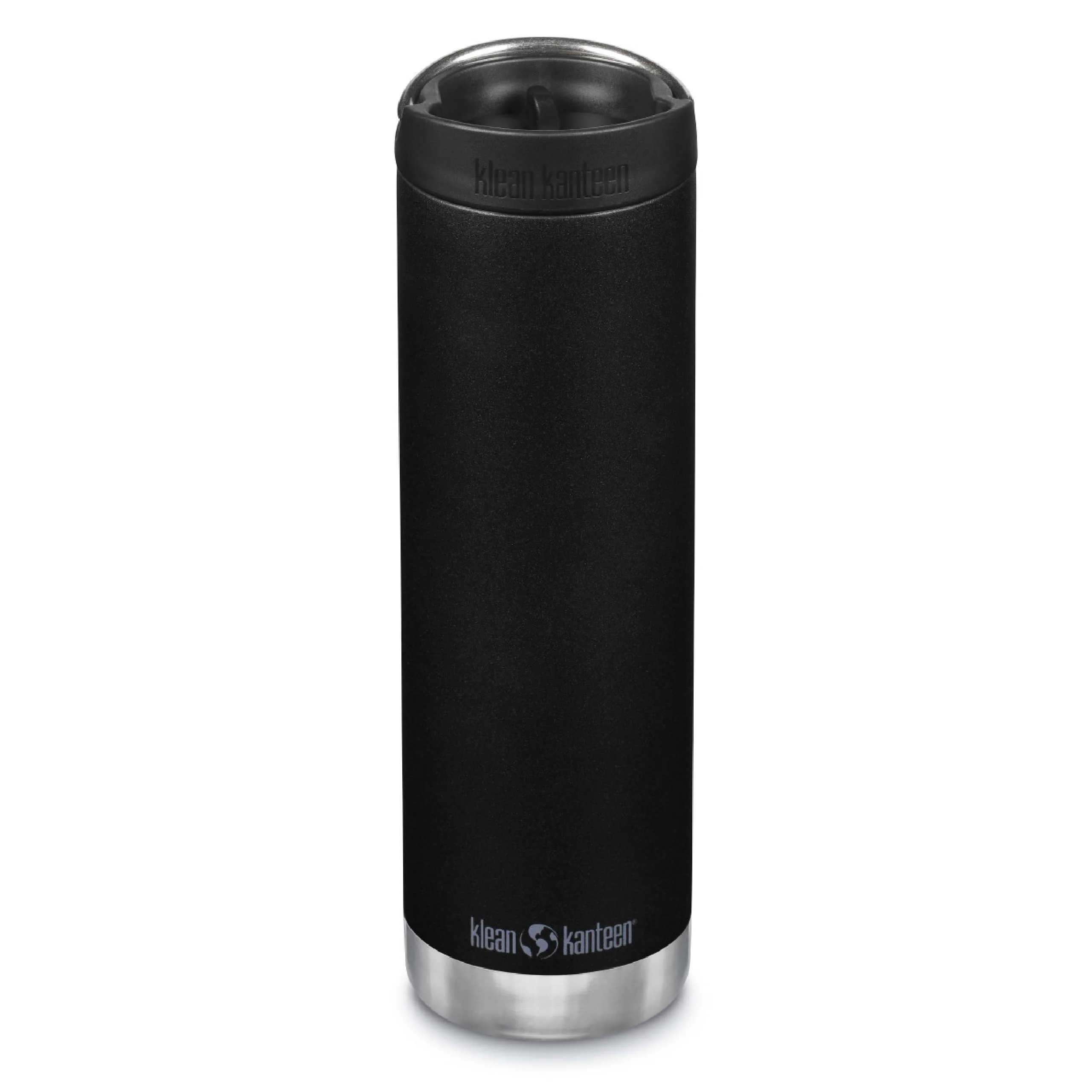 Recyclable Klean Kanteen TKWide Insulated Coffee Tumbler with Cafe Cap - Stainless Steel Thermal Tumbler - Black 20 oz Optimized
