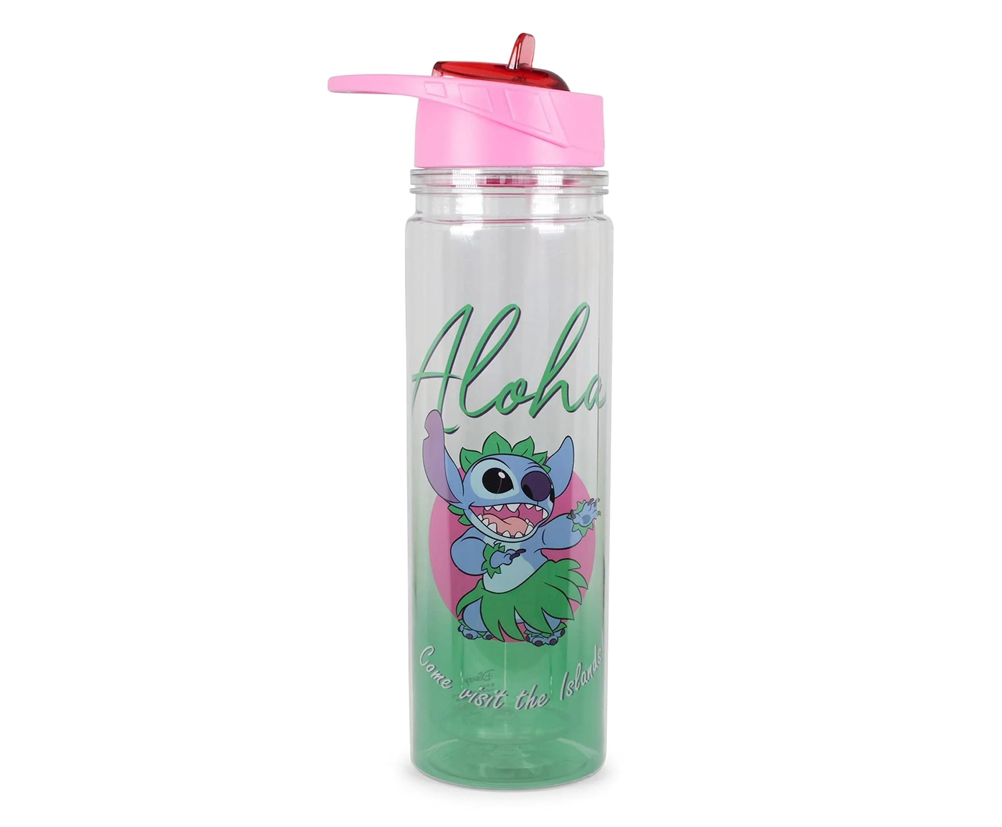 Top-Quality Silver Buffalo Lilo and Stitch Aloha Double Wall Tritan Water Bottle BPA- Plastic Bottle With Screw Top And Flip-Up Straw Lid Sports Proven
