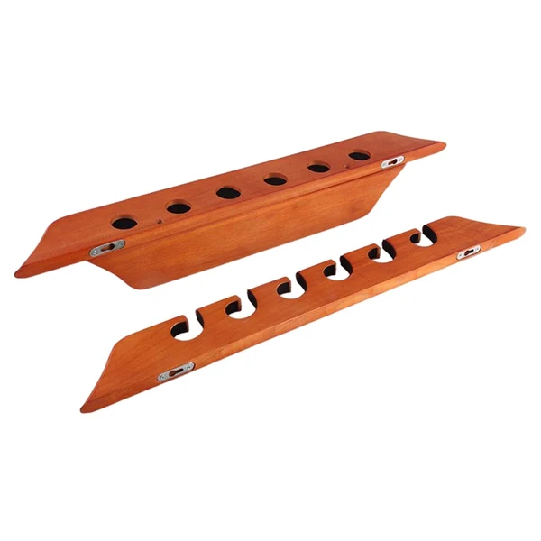 Smart Maxbell Fishing Rod Wall Rack Horizontal Mount 6 Slots for Garage Boat Vehicle Pure