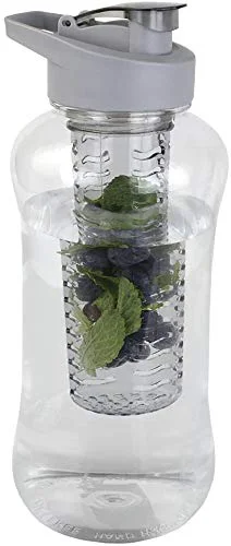Proven JOEY'Z Large 60 oz - Half Gallon Fruit Infuser Water Bottle BPA for Travel Workouts Camping Sports Bottle Pure