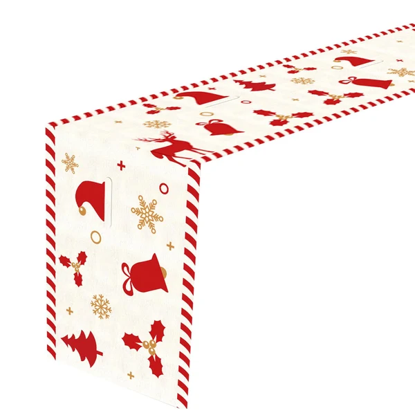 Flexible Maxbell Linen Christmas table cloth 72 Inches Long for Dining Room Holiday Party Style B Sophisticated