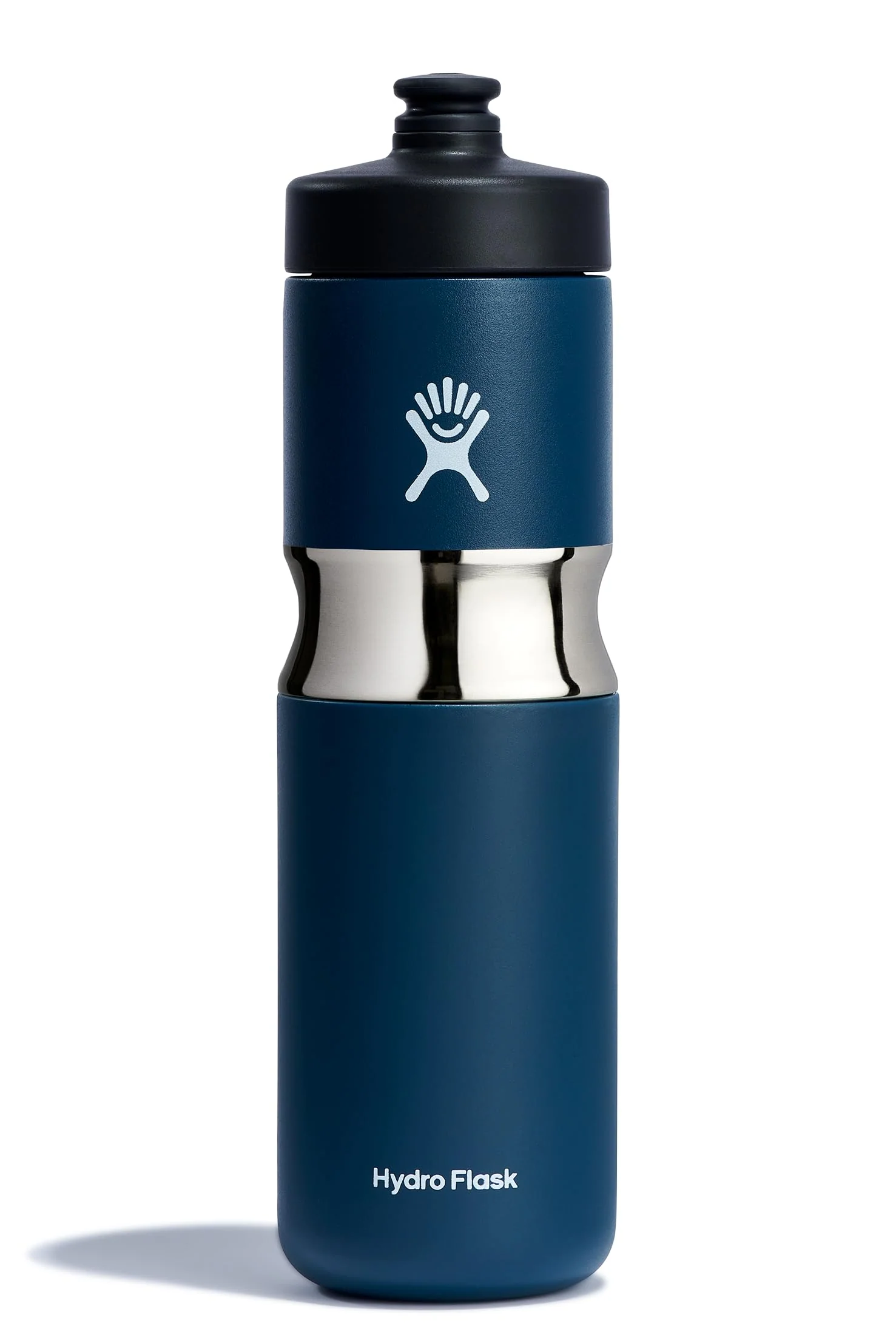 Unique Hydro Flask 20 oz Wide Mouth Sport Cap Stainless Steel Reusable Water Bottle Indigo - Vacuum Insulated Dishwasher Safe BPA- Non-Toxic Recyclable