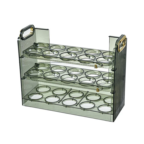 Artisan Maxbell Egg Tray Egg Fresh Storage 30 Grid Egg Holder for Fridge Table Green Fine