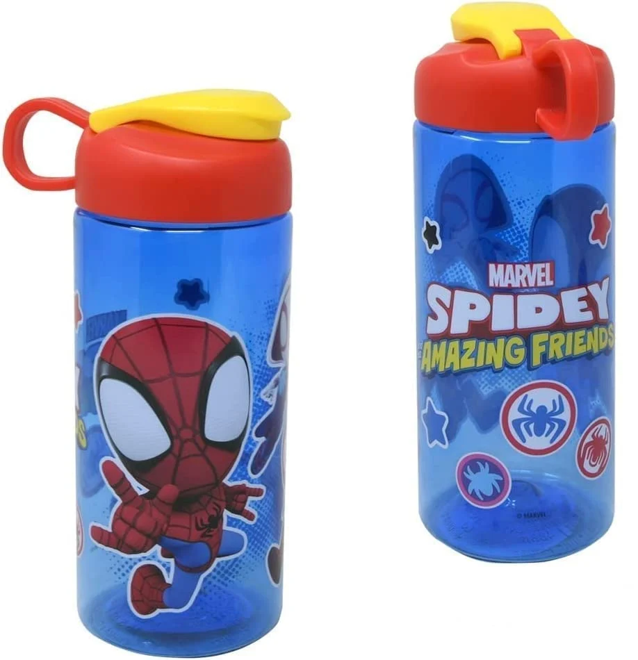 Natural Zak Designs Spidey Friends 16.5oz Sullivan Kids Sports Water Bottle - Elegant and Lightweight Durable BPA- Plastic Solid