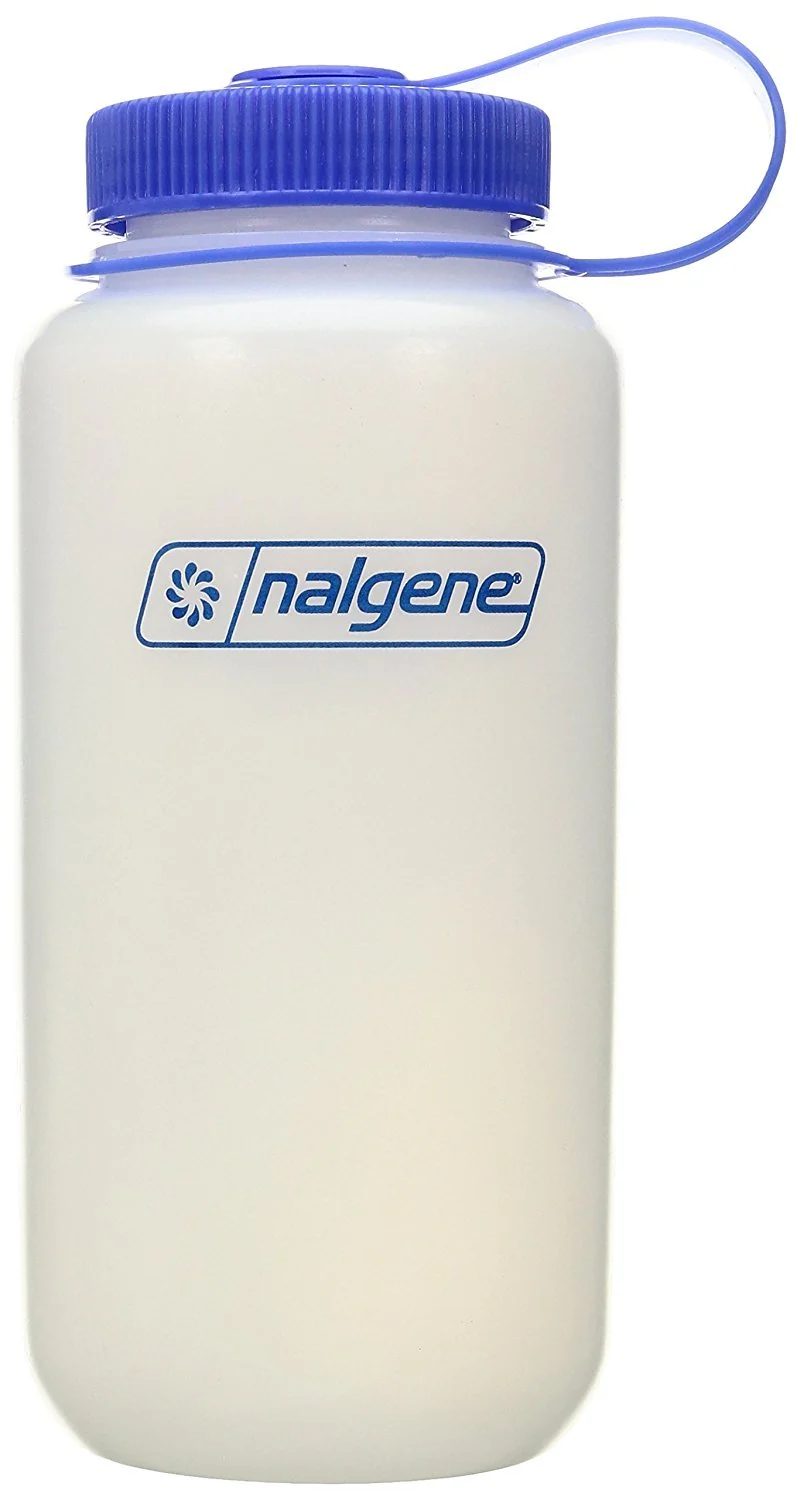 Optimized Nalgene HDPE Wide Mouth BPA- Water Bottle 30 Oz Secure